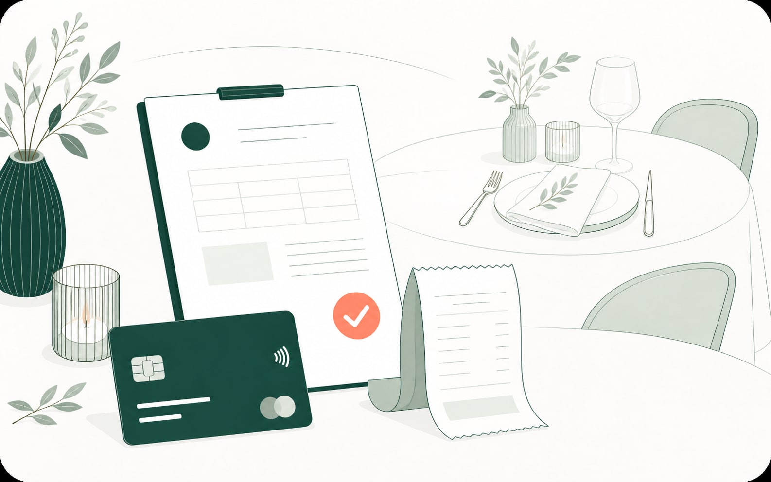Illustration of a deposit paid for a private event